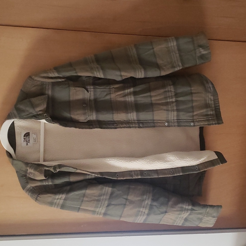 North Face Sherpa Lined Button Up Jacket